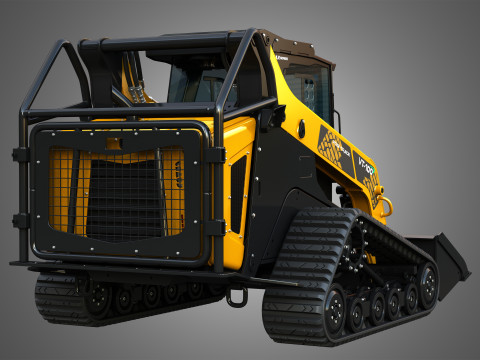 VT-100 Compact Track Loader with Forestry Package - Bucket 3D Model