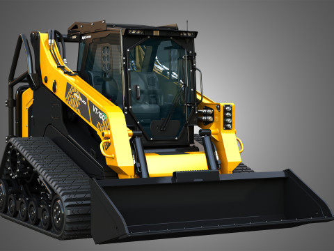 VT-100 Compact Track Loader with Forestry Package - Bucket 3D Model