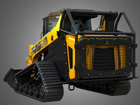 VT-100 Compact Track Loader with Forestry Package - Bucket 3D Model
