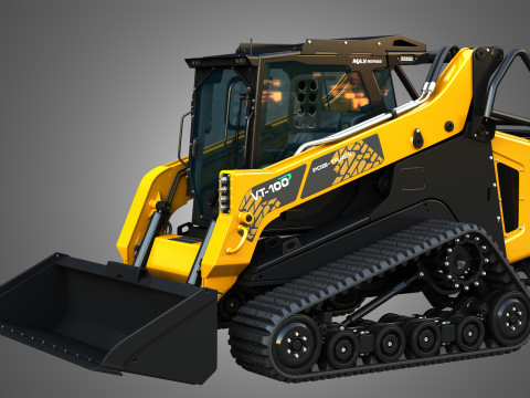 VT-100 Compact Track Loader with Forestry Package - Bucket 3D Model