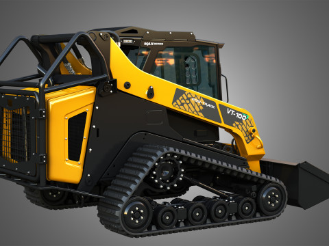 VT-100 Compact Track Loader with Forestry Package - Bucket 3D Model