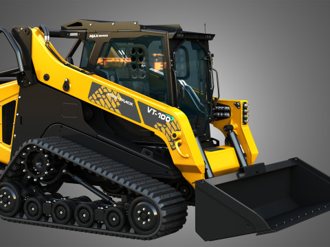 VT-100 Compact Track Loader with Forestry Package - Bucket 3D Model