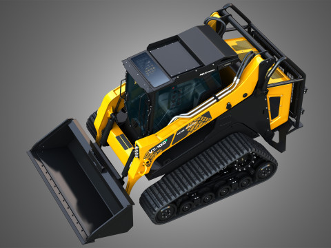 VT-100 Compact Track Loader with Forestry Package - Bucket 3D Model