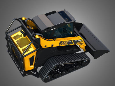 VT-100 Compact Track Loader with Forestry Package - Bucket 3D Model