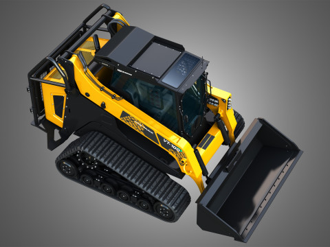 VT-100 Compact Track Loader with Forestry Package - Bucket 3D Model