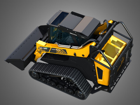 VT-100 Compact Track Loader with Forestry Package - Bucket 3D Model
