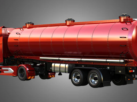 DAF XG Truck with Tanker Trailer 3D Model