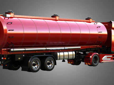 DAF XG Truck with Tanker Trailer 3D Model