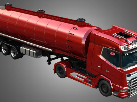 DAF XG Truck with Tanker Trailer 3D Model