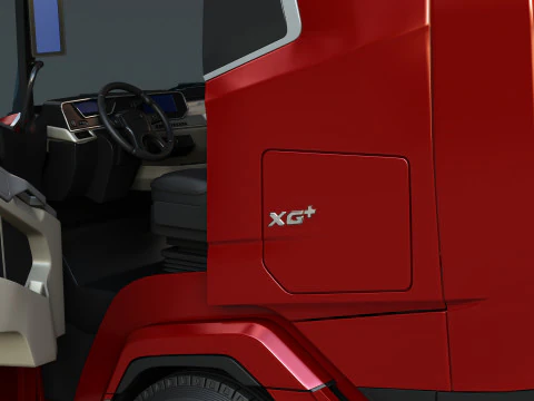 XG 530 Truck with 3-Axle Container Trailer 3D Model