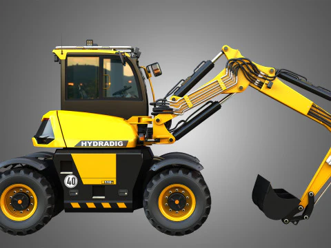 Escavadeira de rodas Hydradig 110W Modelo 3D