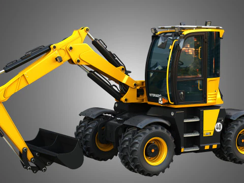 Escavadeira de rodas Hydradig 110W Modelo 3D