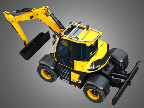 Escavadeira de rodas Hydradig 110W Modelo 3D