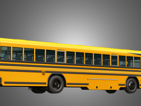 Blue Bird School Bus - 60 Passenger 3D Model