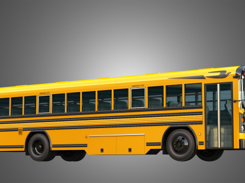Blue Bird School Bus - 60 Passenger 3D Model