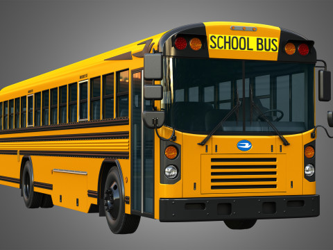 Blue Bird School Bus - 60 Passenger 3D Model