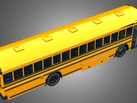 Blue Bird School Bus - 60 Passenger 3D Model