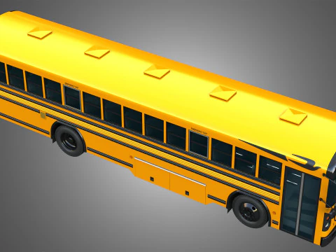 Blue Bird School Bus - 60 Passenger 3D Model