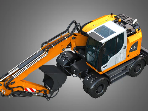 A918 Compact Litronic - Wheeled Excavator 3D Model