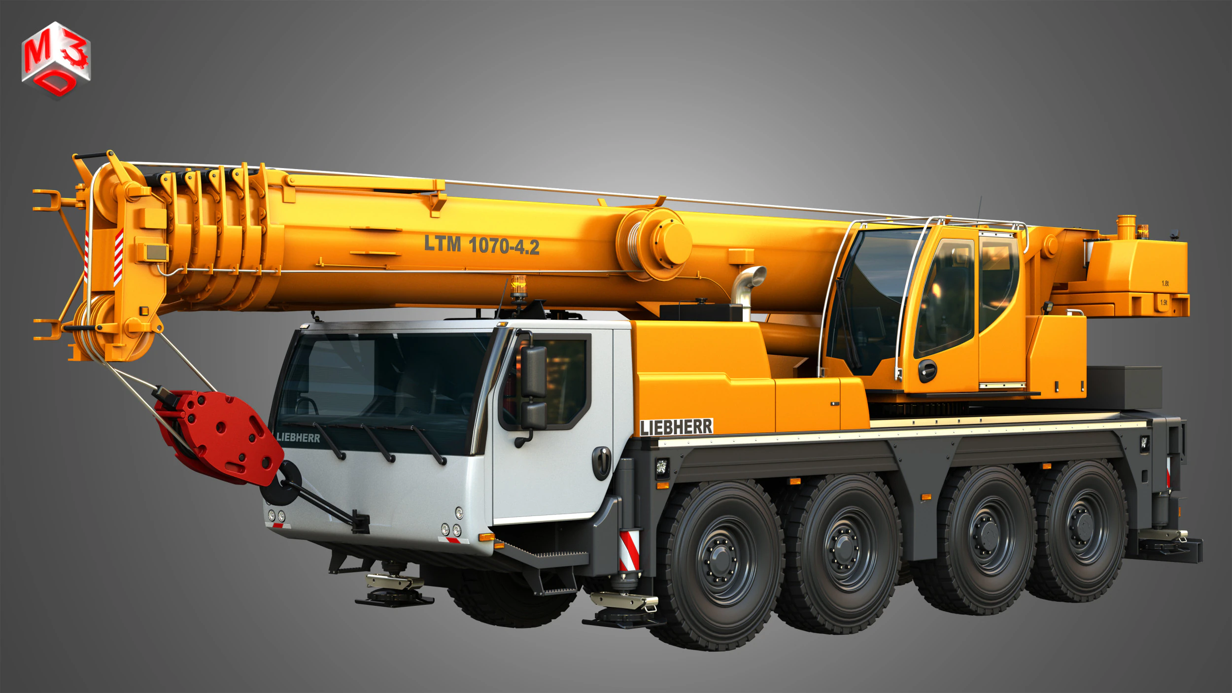 LTM 1070-4-2 Mobile Crane 3D Model .c4d .max .obj .3ds .fbx .stl .blend 