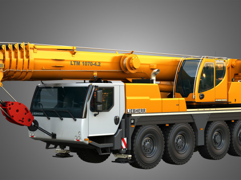 LTM 1070-4-2 Mobile Crane 3D Модель