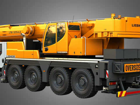 LTM 1070-4-2 Mobile Crane 3D Model