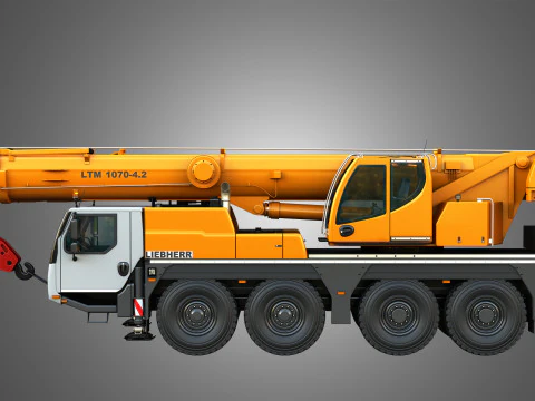 LTM 1070-4-2 Mobile Crane 3D Model