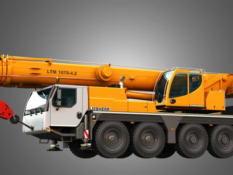 LTM 1070-4-2 Mobile Crane 3D Model