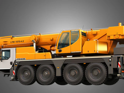LTM 1070-4-2 Mobile Crane 3D Model