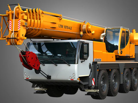 LTM 1070-4-2 Mobile Crane 3D Model