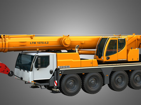 LTM 1070-4-2 Mobile Crane 3Dモデル