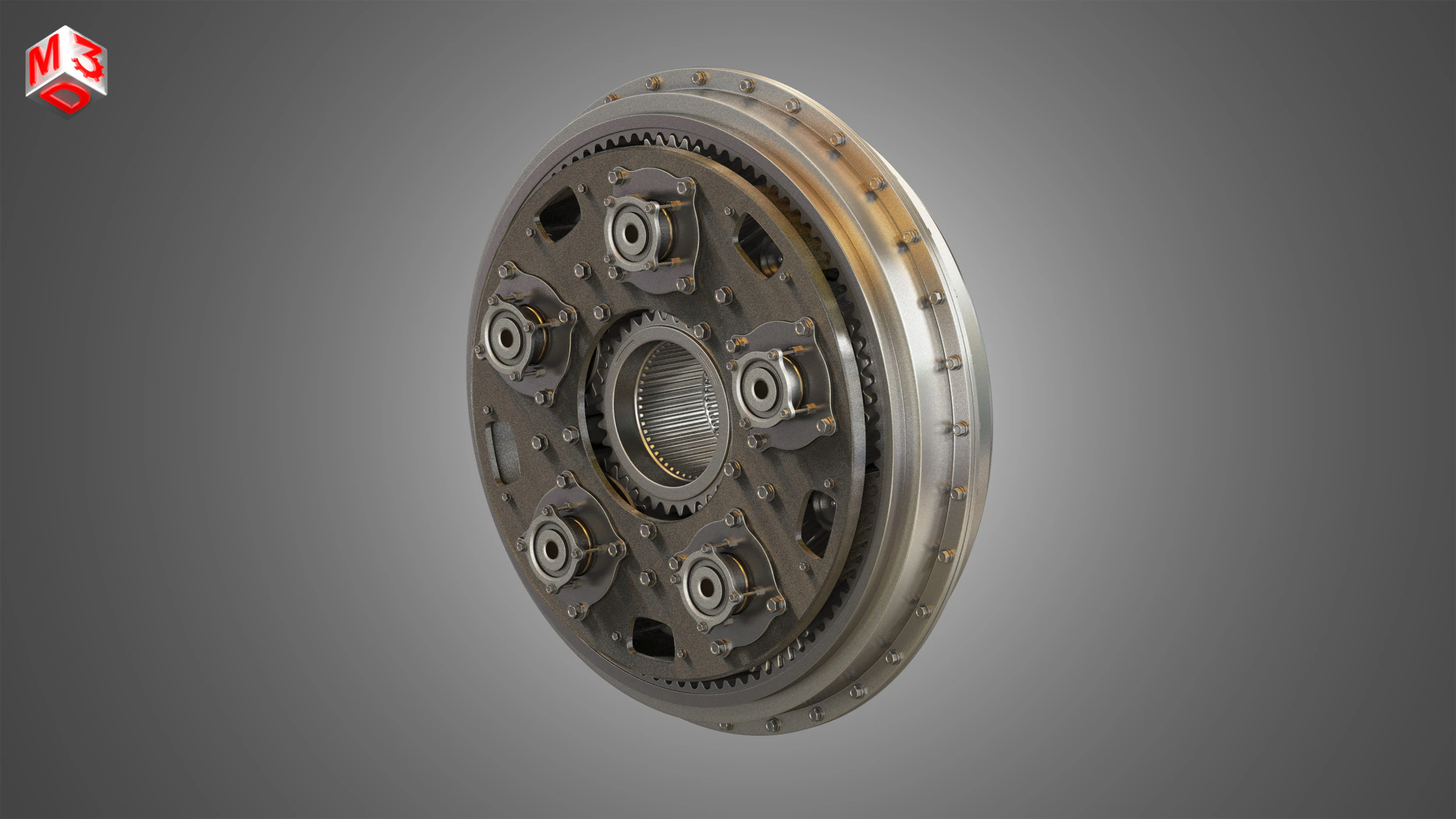 PW GTF-Motorgetriebe 3D Modell .c4d .max .obj .3ds .fbx .stl .blend