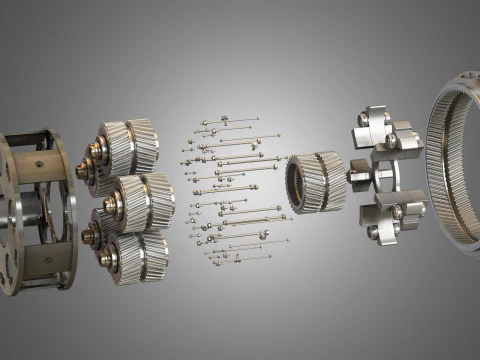 PW GTF-Motorgetriebe 3D Modell