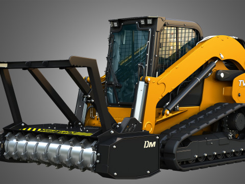 TV620B Compact Track Loader - Drum Mulcher 3D Модель