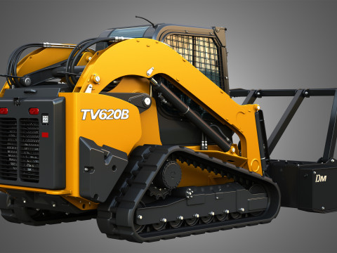 TV620B Compact Track Loader - Drum Mulcher 3D 모델