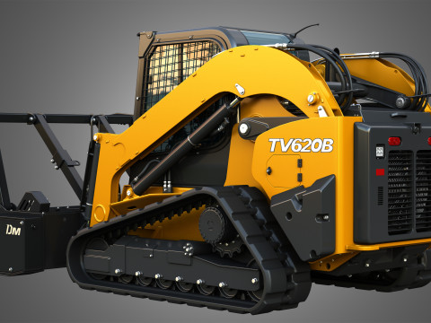TV620B Compact Track Loader - Drum Mulcher 3D 모델