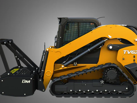 TV620B Compact Track Loader - Drum Mulcher 3D Model