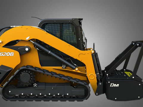 TV620B Compact Track Loader - Drum Mulcher 3D Model