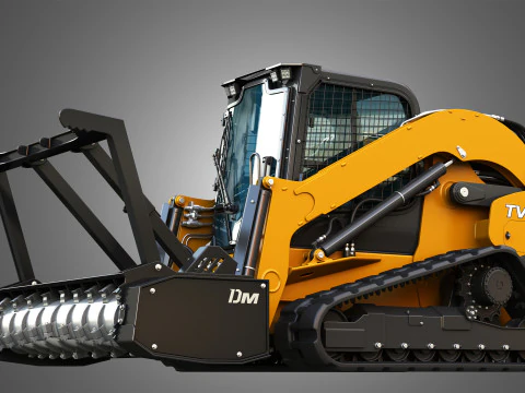 TV620B Compact Track Loader - Drum Mulcher 3D Model