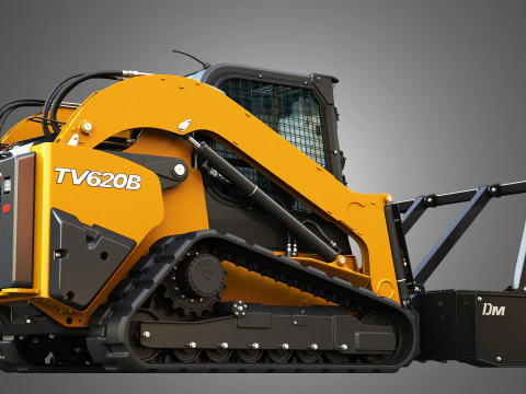 TV620B Compact Track Loader - Drum Mulcher 3D Model