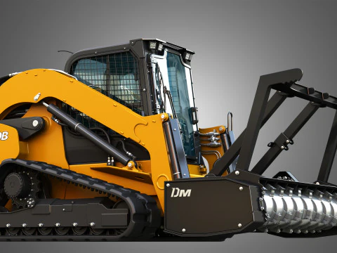 TV620B Compact Track Loader - Drum Mulcher 3D Model
