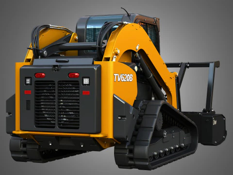 TV620B Compact Track Loader - Drum Mulcher 3D Model