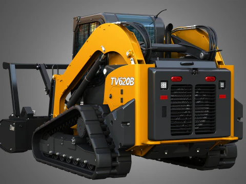 TV620B Compact Track Loader - Drum Mulcher 3D Model