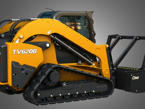 TV620B Compact Track Loader - Drum Mulcher 3D Model