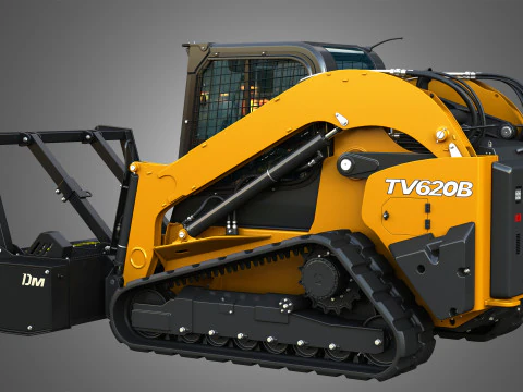 TV620B Compact Track Loader - Drum Mulcher 3D Model