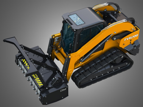 TV620B Compact Track Loader - Drum Mulcher 3D 모델