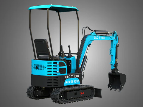 सीएलसी टी1000 मिनी क्रॉलर खुदाई 3D मॉडल