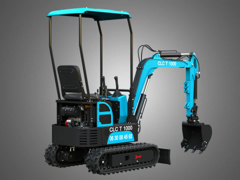 सीएलसी टी1000 मिनी क्रॉलर खुदाई 3D मॉडल