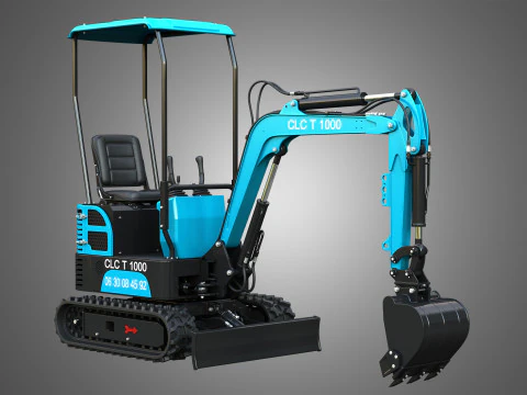 सीएलसी टी1000 मिनी क्रॉलर खुदाई 3D मॉडल