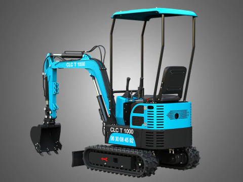 सीएलसी टी1000 मिनी क्रॉलर खुदाई 3D मॉडल